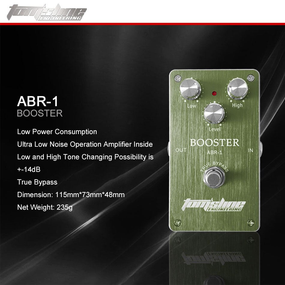 Pedal de efecto para guitarra Tom´sline | Booster TS-ABR-1