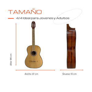 Guitarra Acústica Cuerdas de Nylon 4/4 | La Purepecha