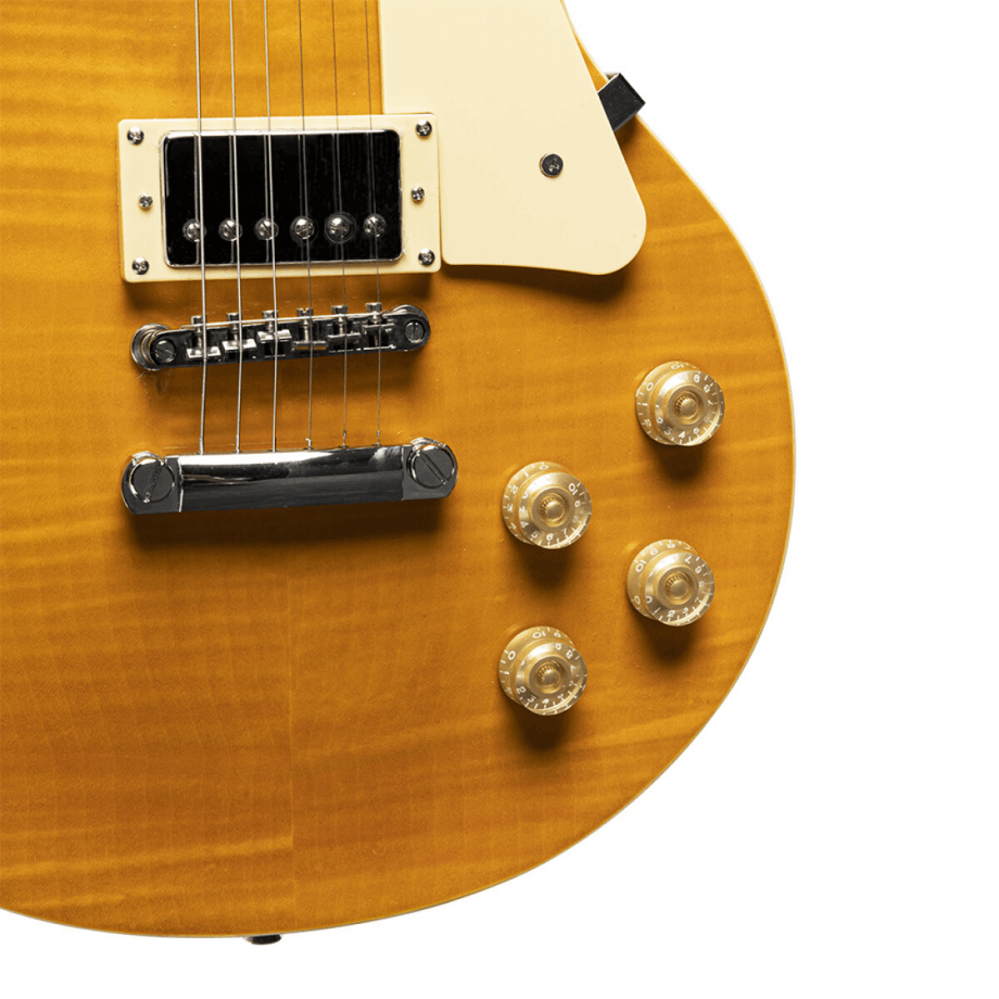 Guitarra Eléctrica Stagg Les Paul Sunburst | Tapa Maple Flameado