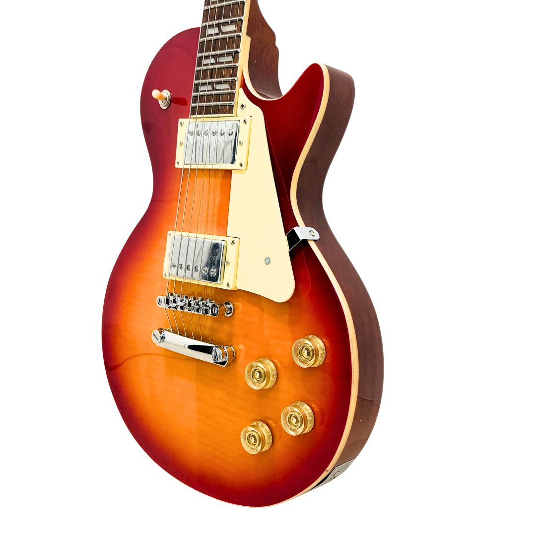 Guitarra Eléctrica Stagg Les Paul Sunburst | Tapa Maple Flameado