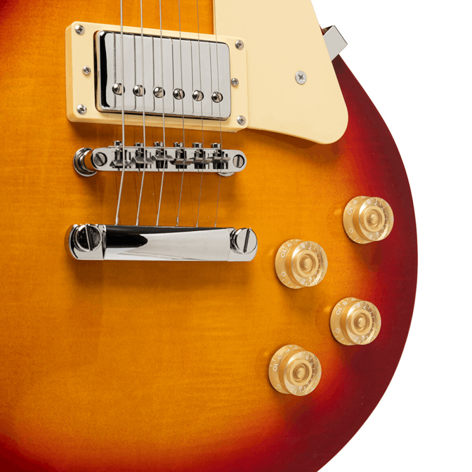 Guitarra Eléctrica Stagg Les Paul Sunburst | Tapa Maple Flameado