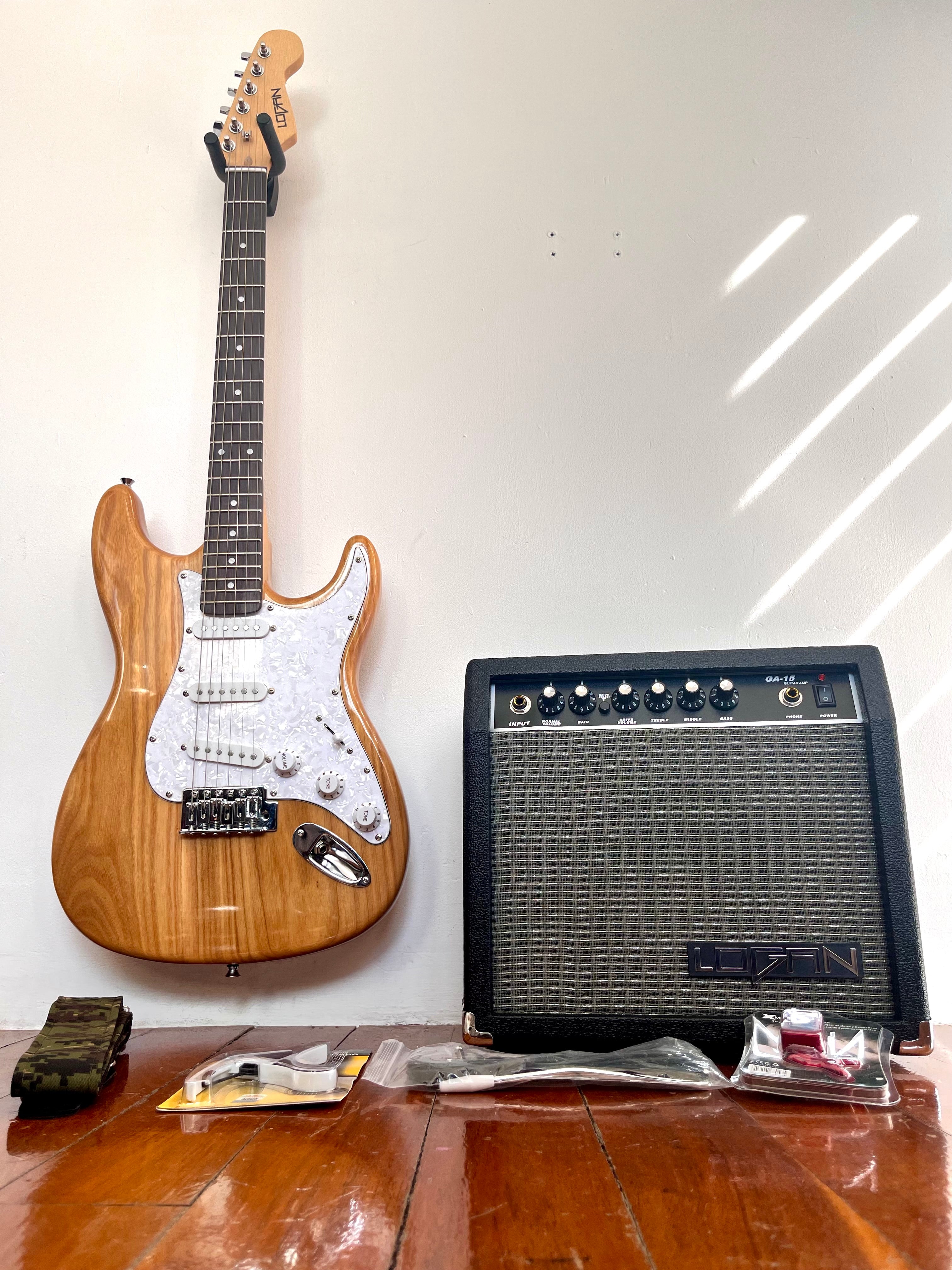 Paquete Guitarra Eléctrica Stratocaster Logan | Paquete Guitarra Principiante